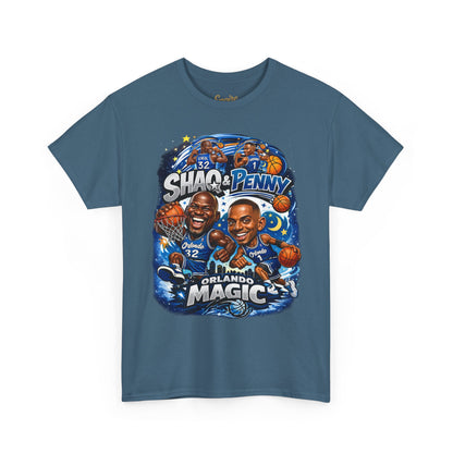 Orlando Magic Basketball Tee — Shaq & Penny Retro Cartoon Design