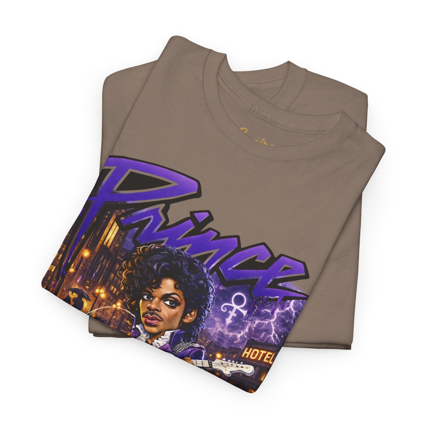 Purple Rain Graphic Tee – Retro 80s Guitar Vintage Concert Shirt
