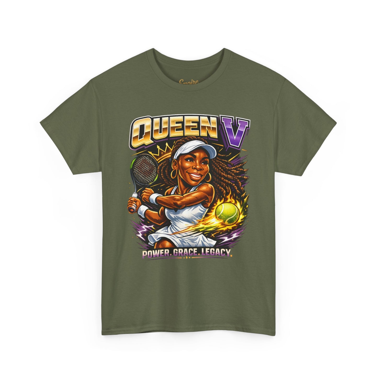Queen V Tennis Tee — "Queen V" Venus Williams Tribute Shirt