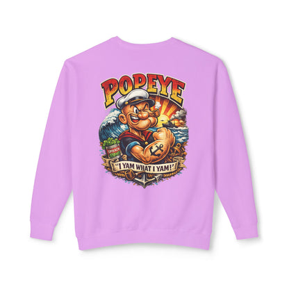 Popeye Graphic Crewneck Sweatshirt — "I Yam What I Yam" Vintage Sailor Tee