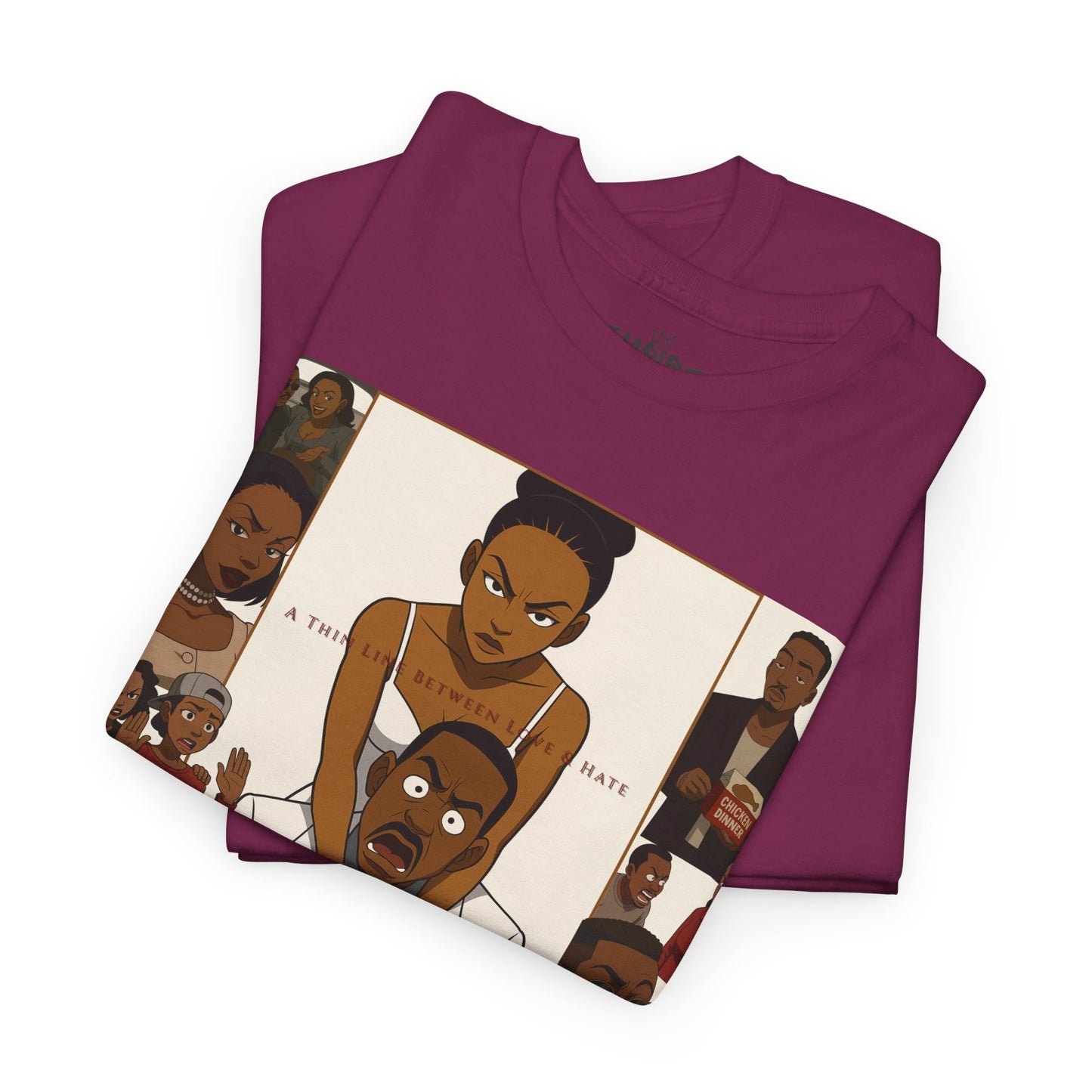 "A Thin Line" Unisex Heavy Cotton Tee - Artistic Tribute Design