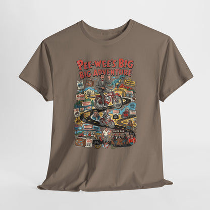 Pee-wee’s Epic Road Trip: A Collage of Adventure Graphic Tee