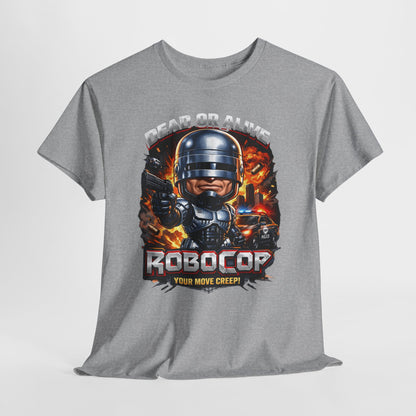 Robocop Graphic Tee — Retro Action Movie Shirt ("Your Move Creep")