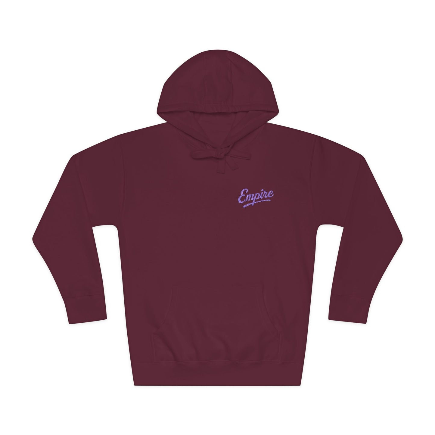 Empire Signature Embroidered Hoodie — Minimal Fleece with Purple 'Empire' Logo
