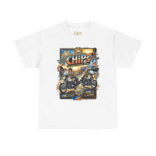 CHiPs Retro Motorcycle Tee — Vintage Police Biker Graphic T-Shirt
