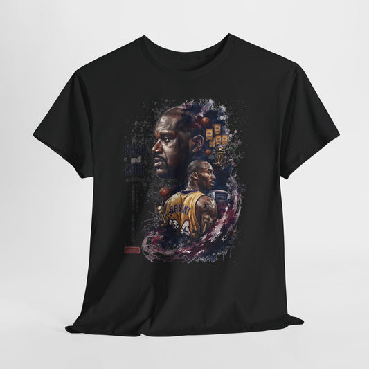 Kobe & Shaq Lakers Tee, Unisex Heavy Cotton T-Shirt, Basketball Fan Apparel, Sports Gift, Retro Basketball Graphic