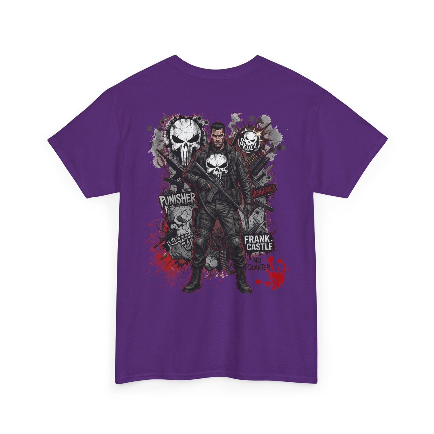 Punisher Graphic Tee — Frank Castle Skull Art Backprint
