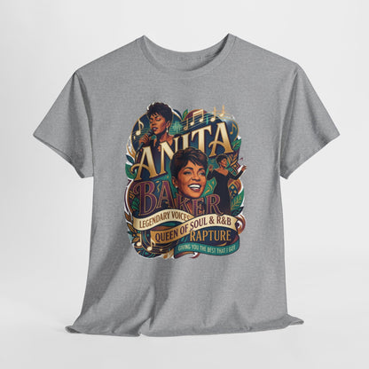 Anita Baker Tribute T-Shirt — Queen of Soul & R&B Vintage Portrait Tee