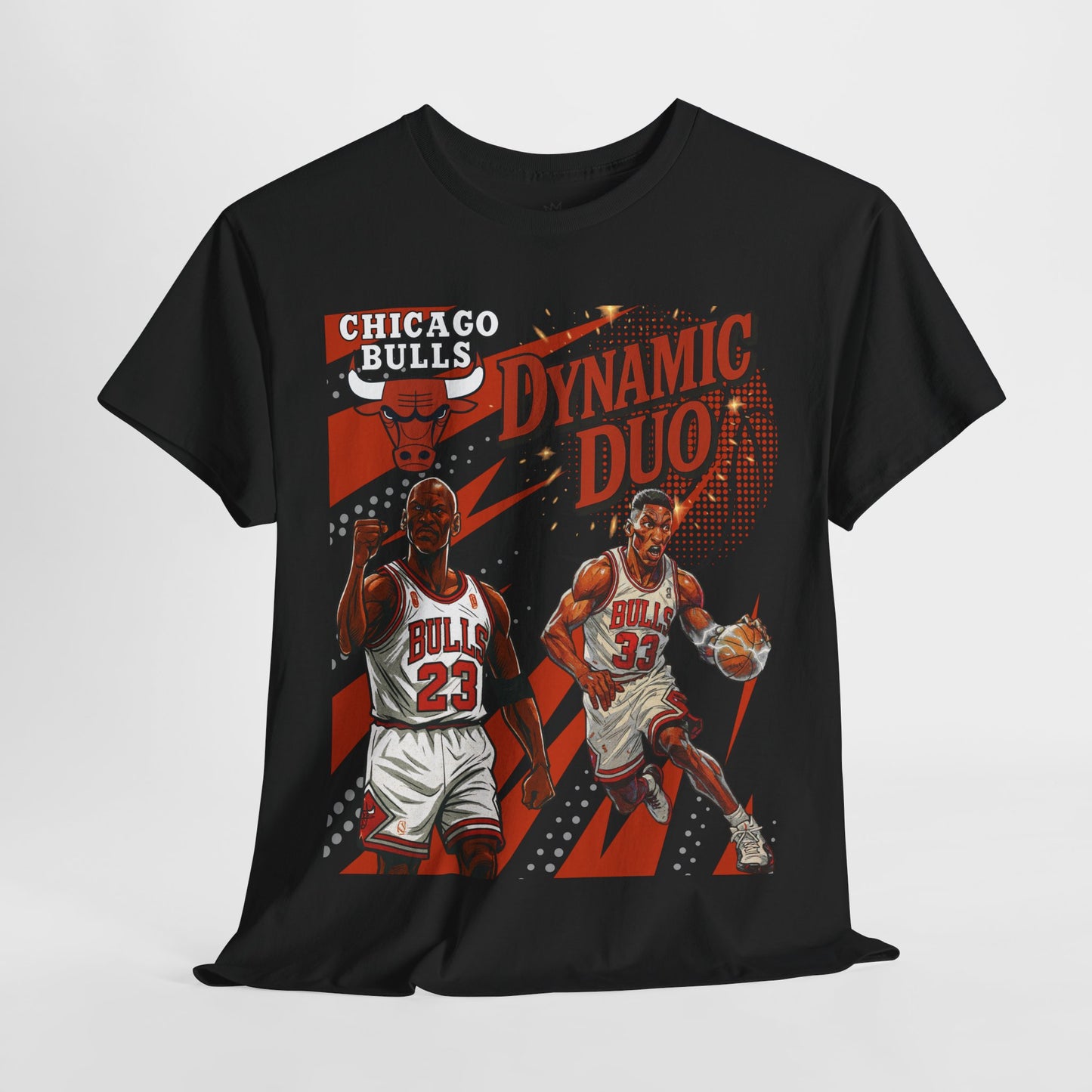 Chicago Bulls Dynamic Duo Tee, Unisex Basketball Shirt, Sports Fan Apparel, Gifts for NBA Lovers, Retro Sportswear