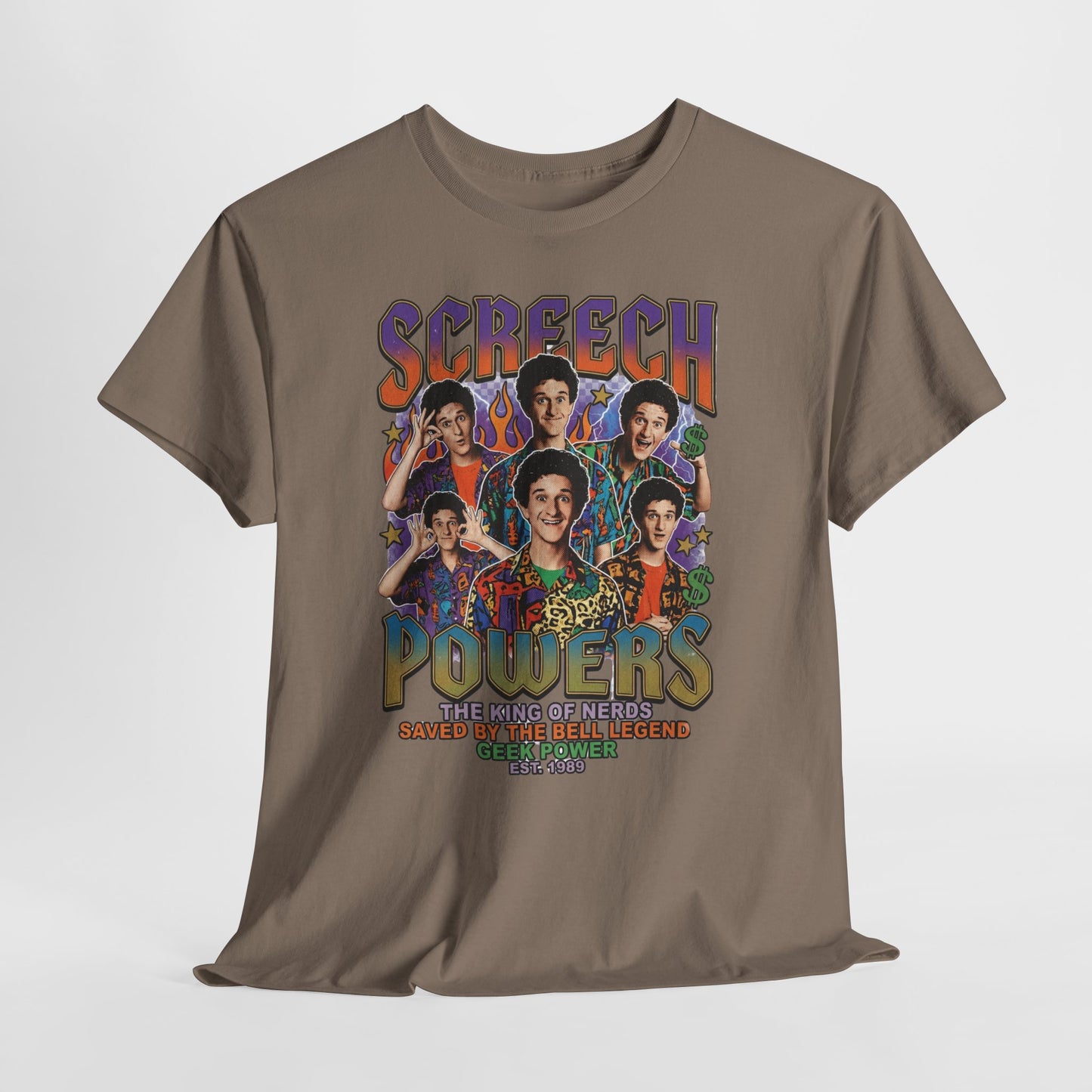 Screech Powers Retro Cast Portrait Tee — Vintage TV Show Graphic T‑Shirt
