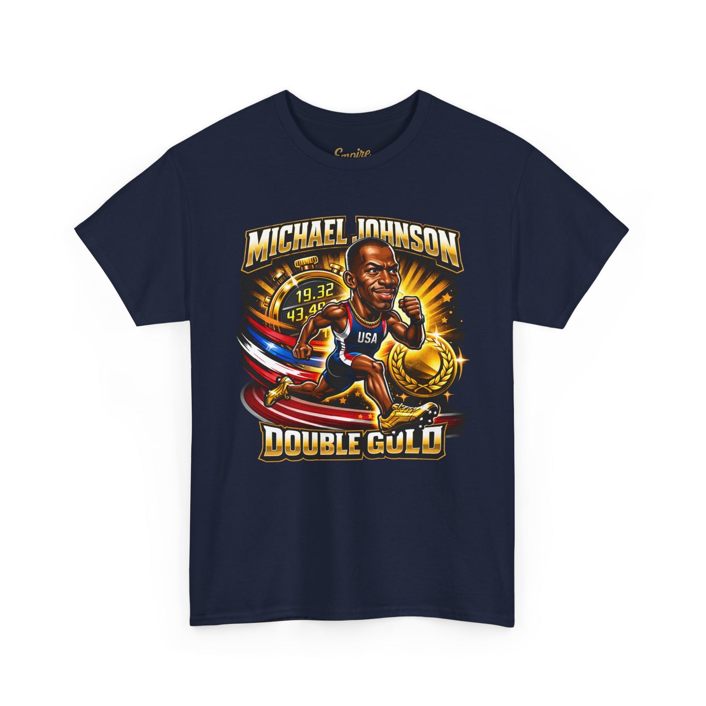Michael Johnson 'Double Gold' Olympic Track Tribute Tee