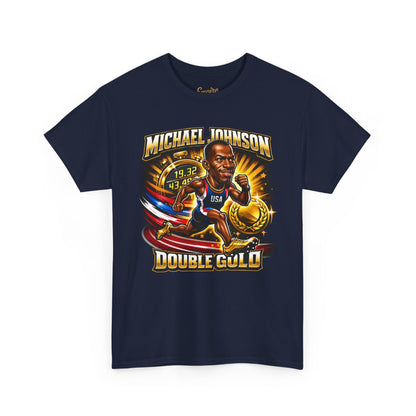 Michael Johnson 'Double Gold' Olympic Track Tribute Tee