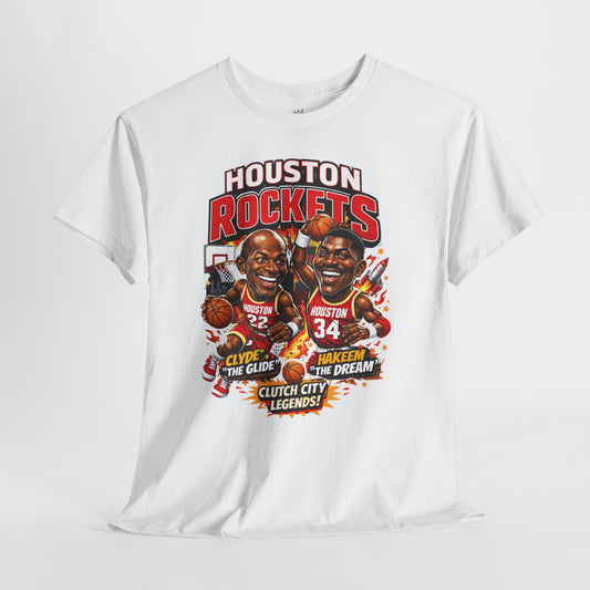 Houston Rockets 'The Glide and The Dream'| Vintage Sports Shirt, Basketball Gift, Retro Sports Tee, Casual Wear, Fan Apparel