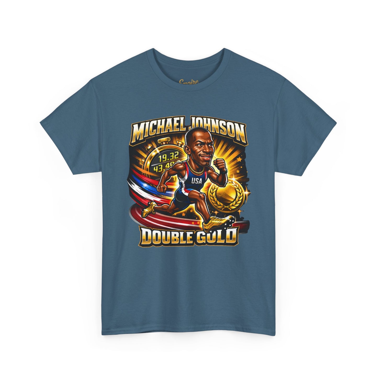 Michael Johnson 'Double Gold' Olympic Track Tribute Tee