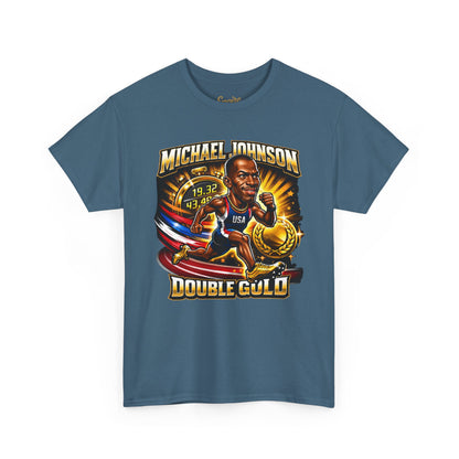 Michael Johnson 'Double Gold' Olympic Track Tribute Tee