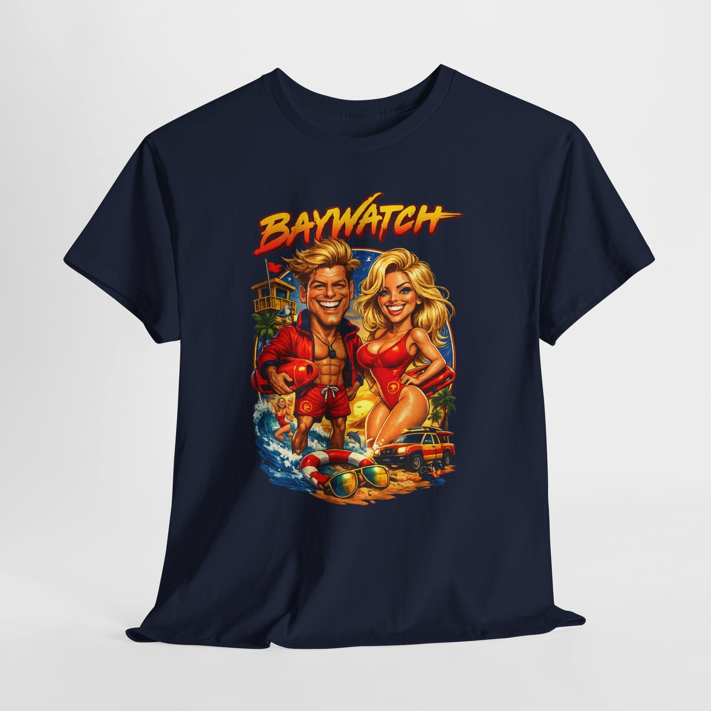 Baywatch Retro Beach T-Shirt — Vintage Lifeguard Graphic Tee