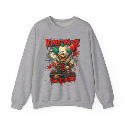 'Krustywise' Creepy Clown Design, "You’ll Float Too" Back Print