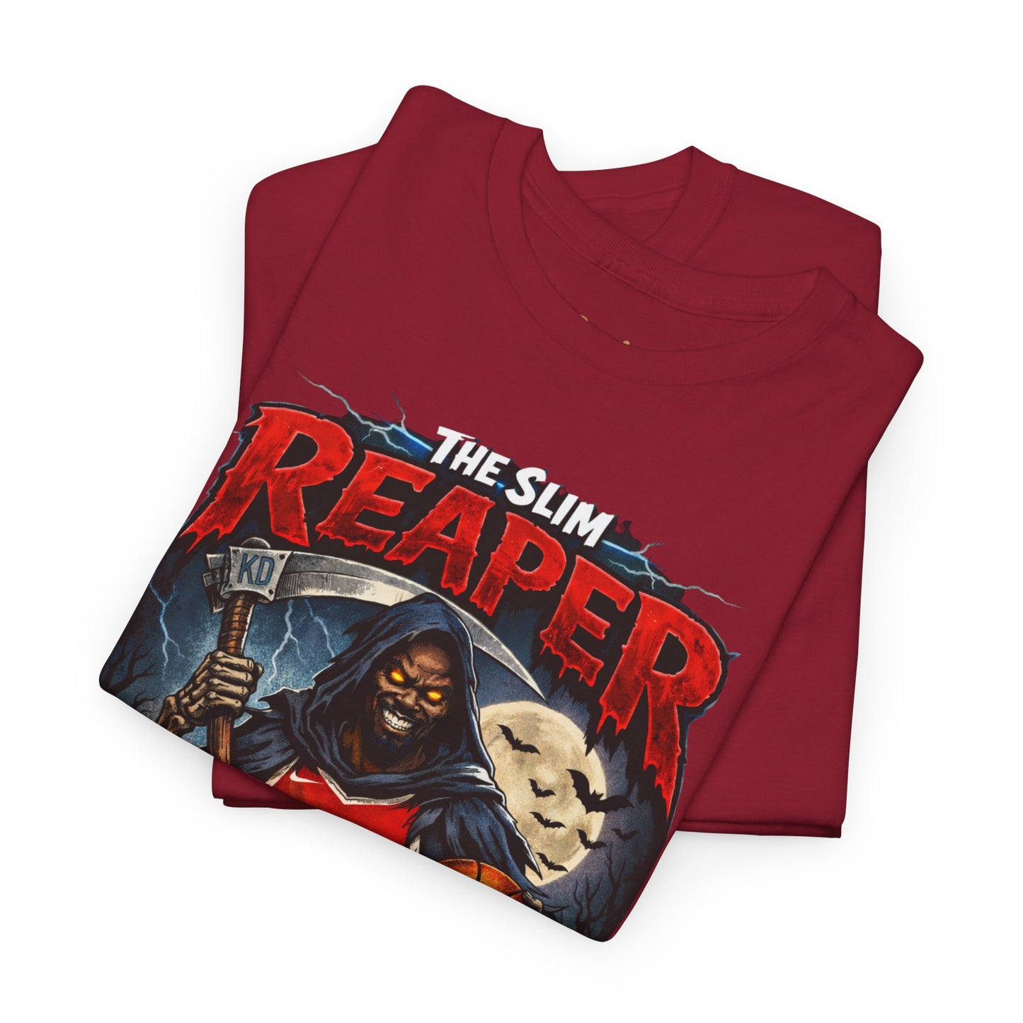 Grim Reaper Basketball Tee — "The Slim Reaper" Graphic T-Shirt