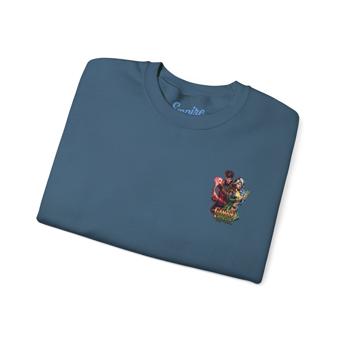 Gambit & Rogue Graphic Crewneck Sweatshirt — X-Men Comic Retro Art