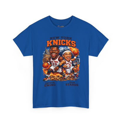 New York Knicks Patrick Ewing & John Starks Retro Basketball Tee