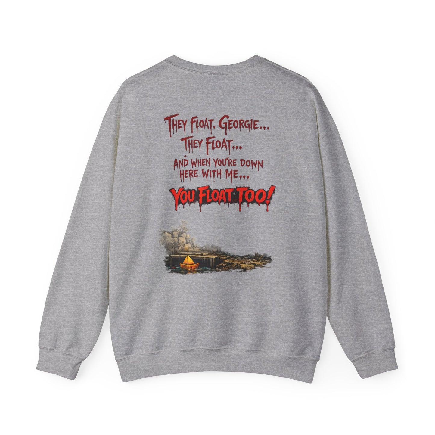 'Krustywise' Creepy Clown Design, "You’ll Float Too" Back Print