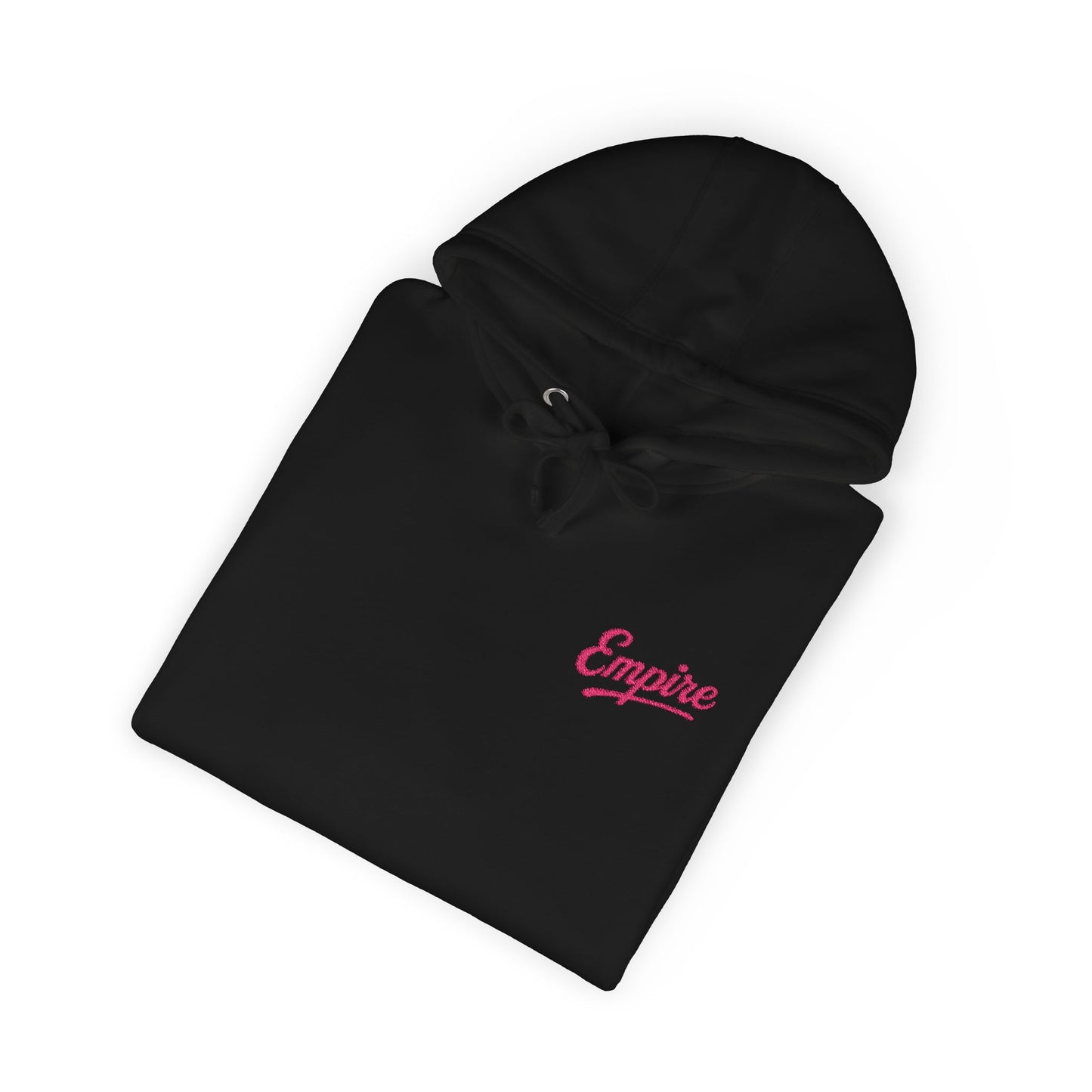 Empire Signature Embroidered Hoodie — Minimal Fleece with Pink 'Empire' Logo