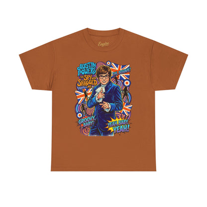 Austin Powers Retro Graphic Tee — "Yeah Baby!" Psychedelic 60s Pop Art T-Shirt