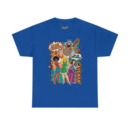 Caveman Comic Tee — Retro Pop-Art Caveman Graphic T-Shirt