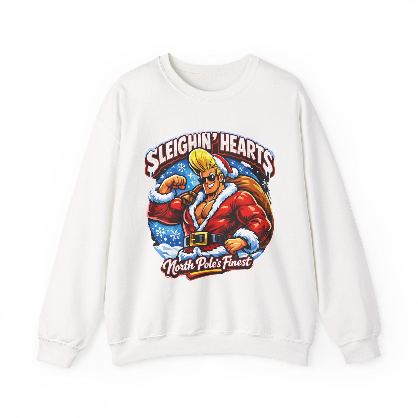 Johnny B 'Sleighin' Hearts' Crewneck Sweatshirt — Where the Ho-Ho-Ho's At