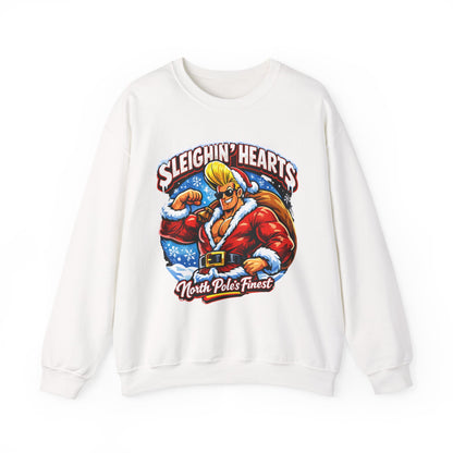 Johnny B 'Sleighin' Hearts' Crewneck Sweatshirt — Where the Ho-Ho-Ho's At