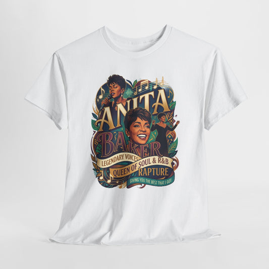 Anita Baker Tribute T-Shirt — Queen of Soul & R&B Vintage Portrait Tee