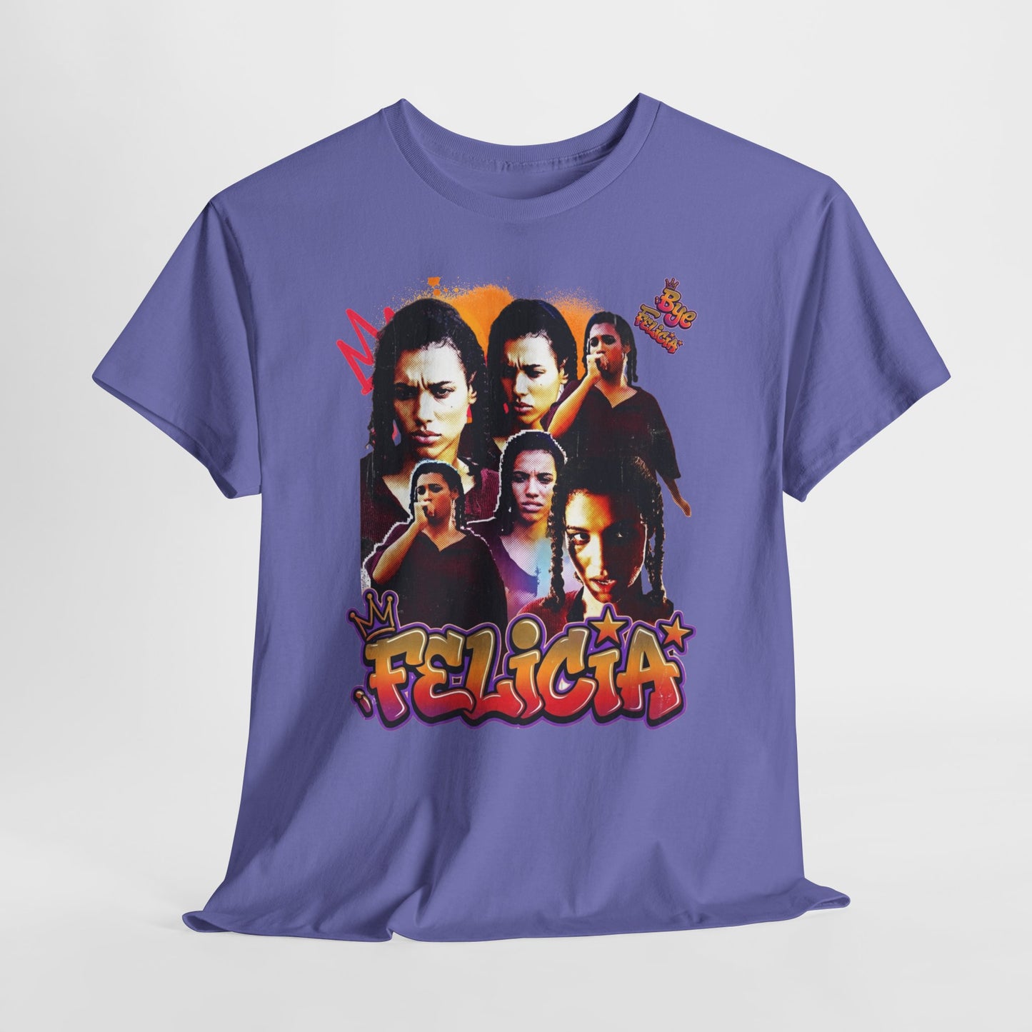 Bye Felicia Graphic Tee — Retro Movie Collage Portrait T-Shirt