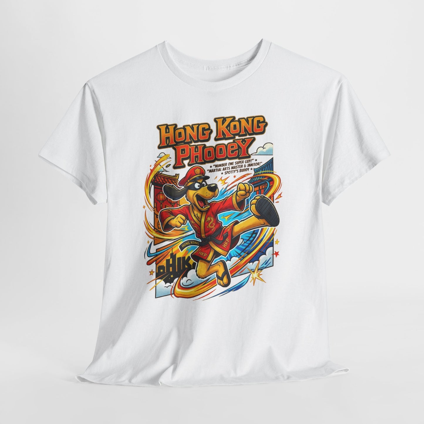 Hong Kong Phooey Retro Cartoon T-Shirt — Vintage Animated Hero Tee