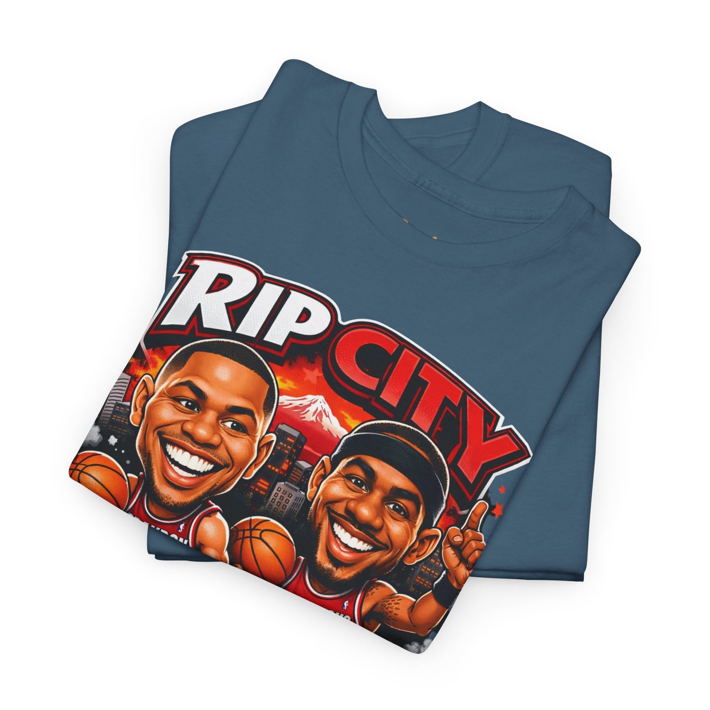 Rip City Basketball T-Shirt — Caricature Trail Blazers Fan Tee