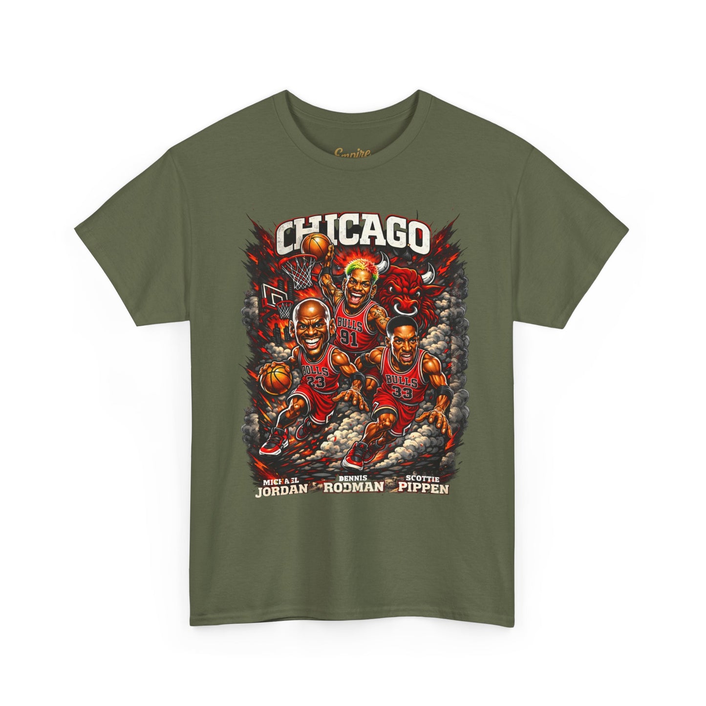 Chicago Bulls Retro Players Graphic Tee — Vintage Basketball Team Shirt