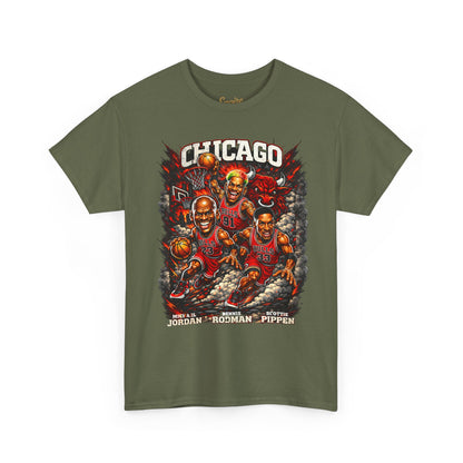 Chicago Bulls Retro Players Graphic Tee — Vintage Basketball Team Shirt