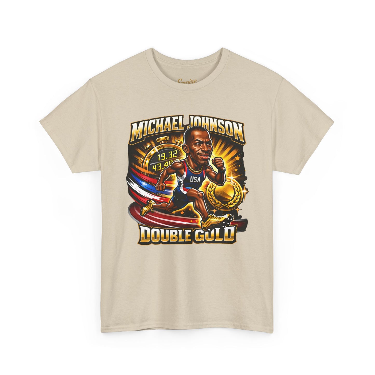 Michael Johnson 'Double Gold' Olympic Track Tribute Tee
