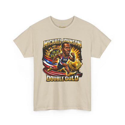 Michael Johnson 'Double Gold' Olympic Track Tribute Tee