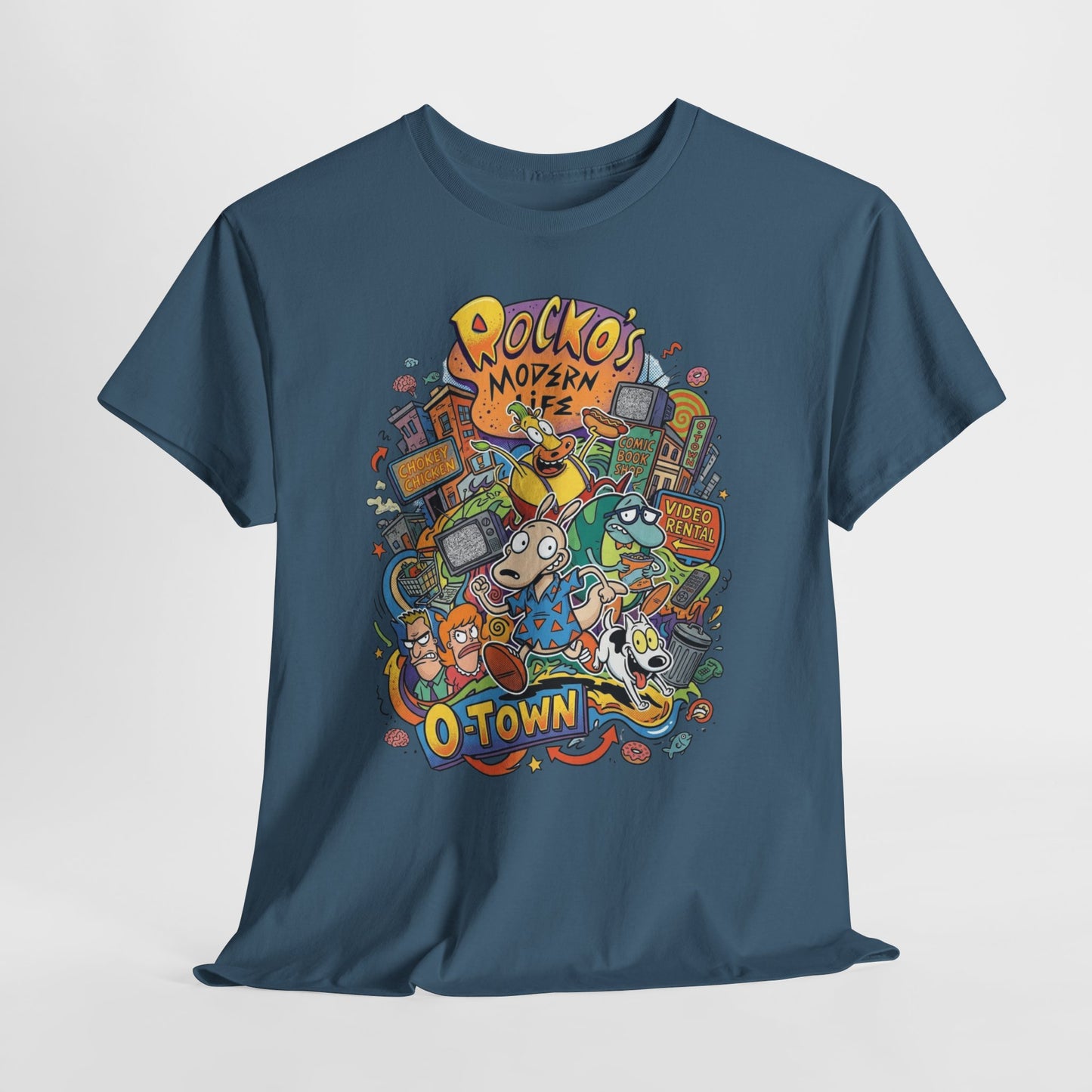 "Rocko's Modern Life: O-Town" Cartoon Retro T-Shirt