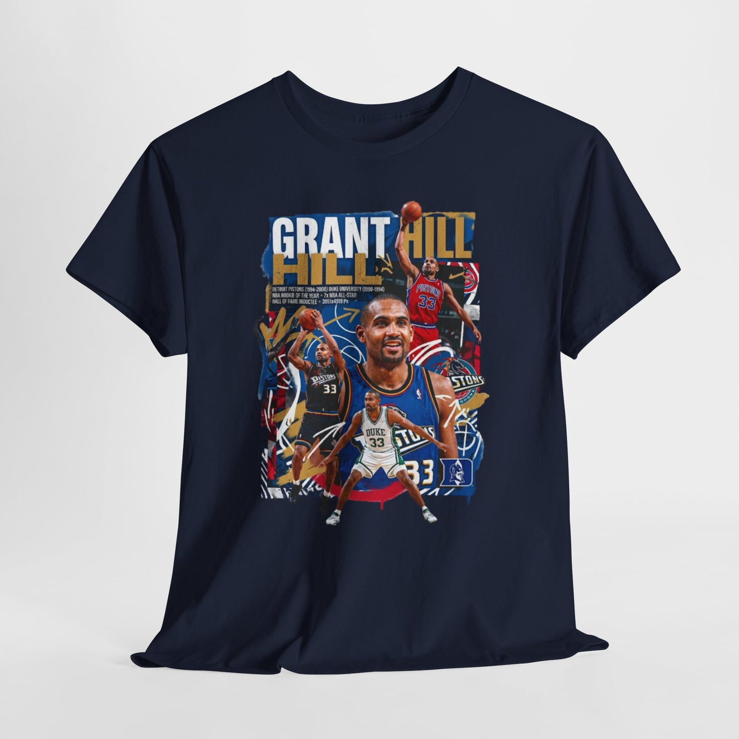Grant Hill - Retro Basketball Player Collage