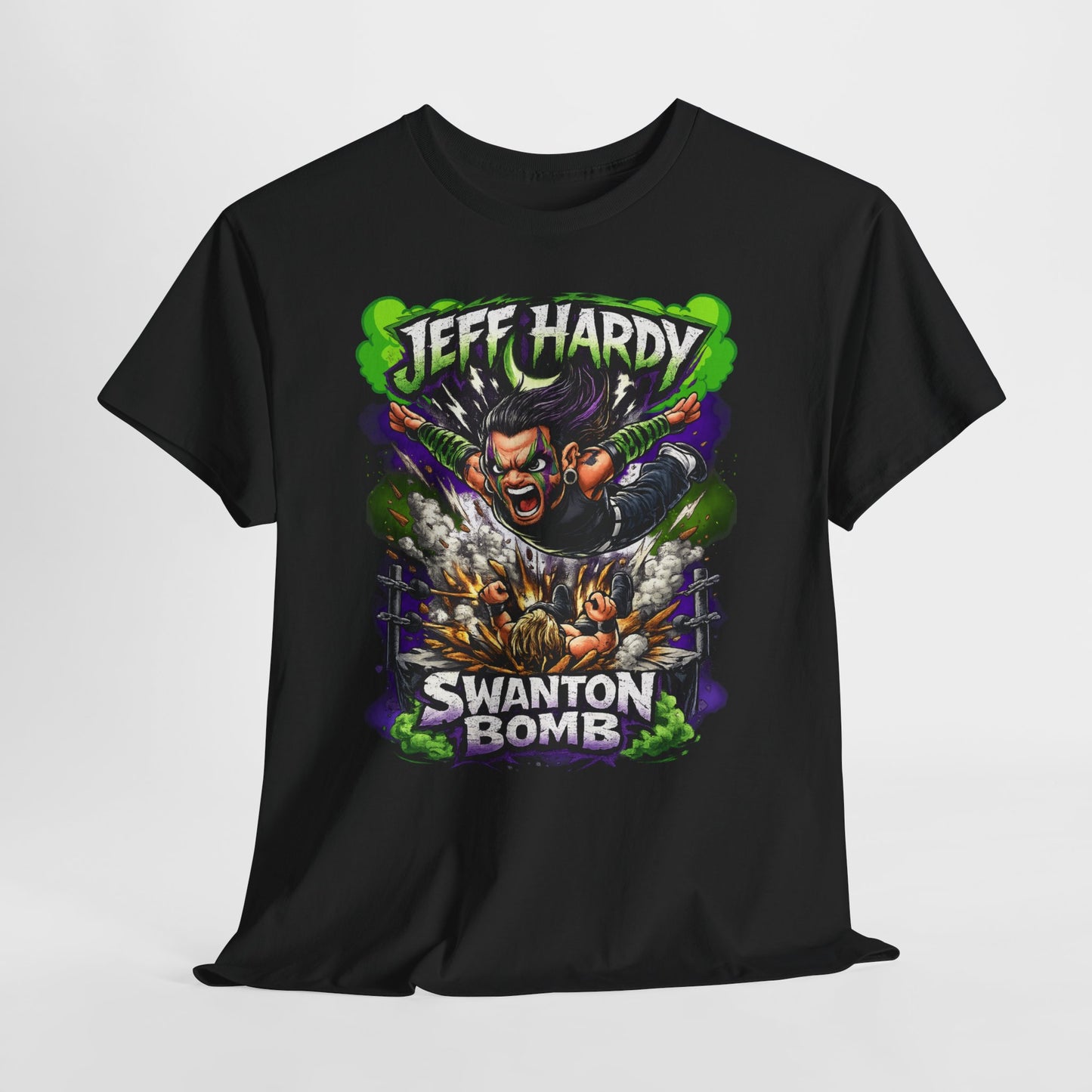 "Swanton Bomb" Graphic Tee — Pro Wrestler Vintage-Style Wrestling Shirt