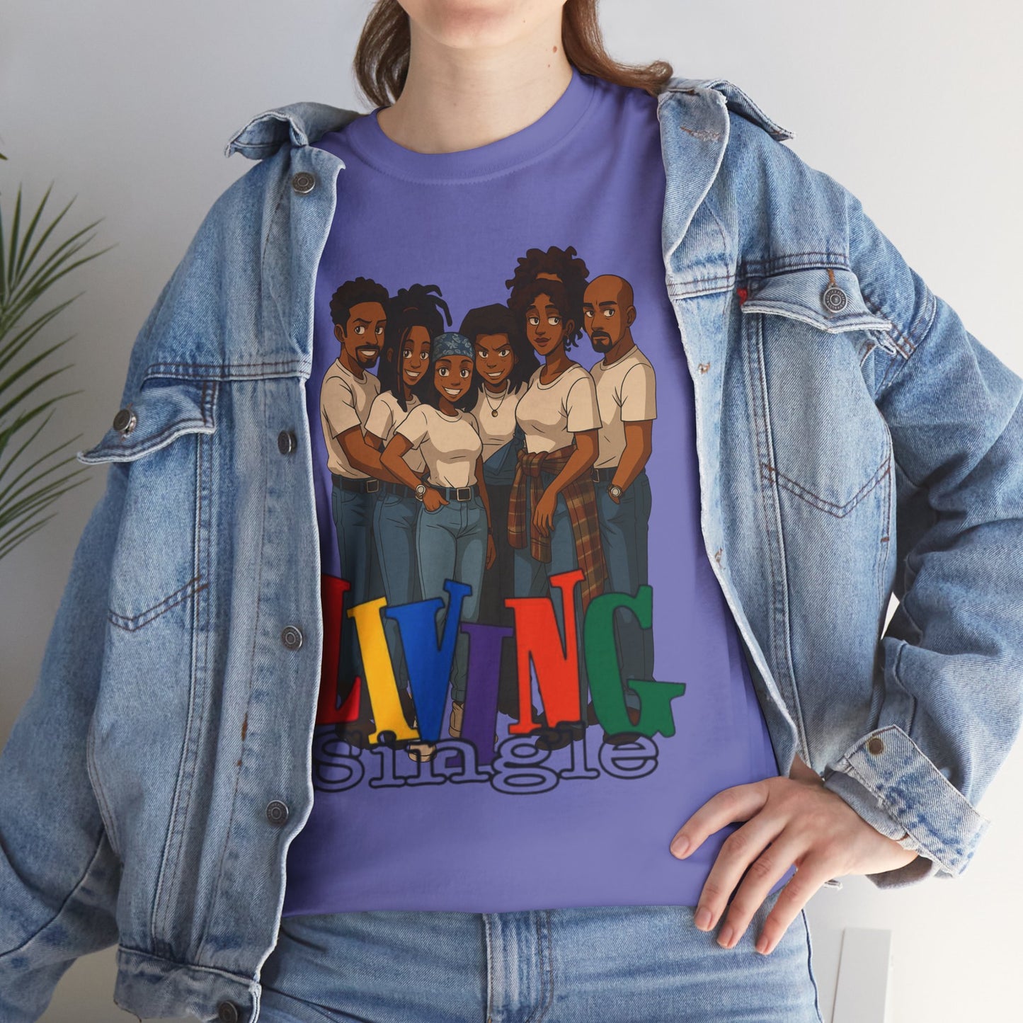 Living Single Unisex Heavy Cotton Tee - Nostalgic TV Show T-Shirt for Fans
