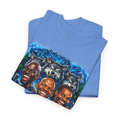 Timberwolves Legends T‑Shirt — Garnett, Cassell & Sprewell Retro Basketball Tee