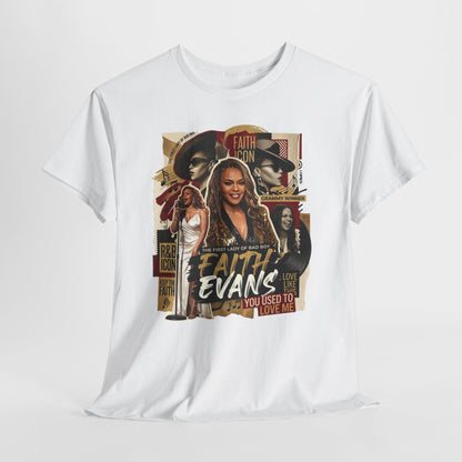 Faith Evans Vintage Collage T-Shirt — "You Used To" Music Tribute Tee