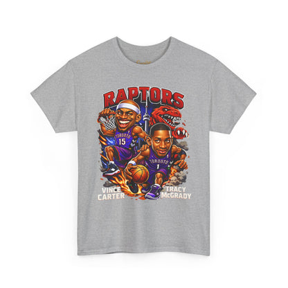 Raptors Basketball Tee — Vintage Cartoon Players Graphic Shirt