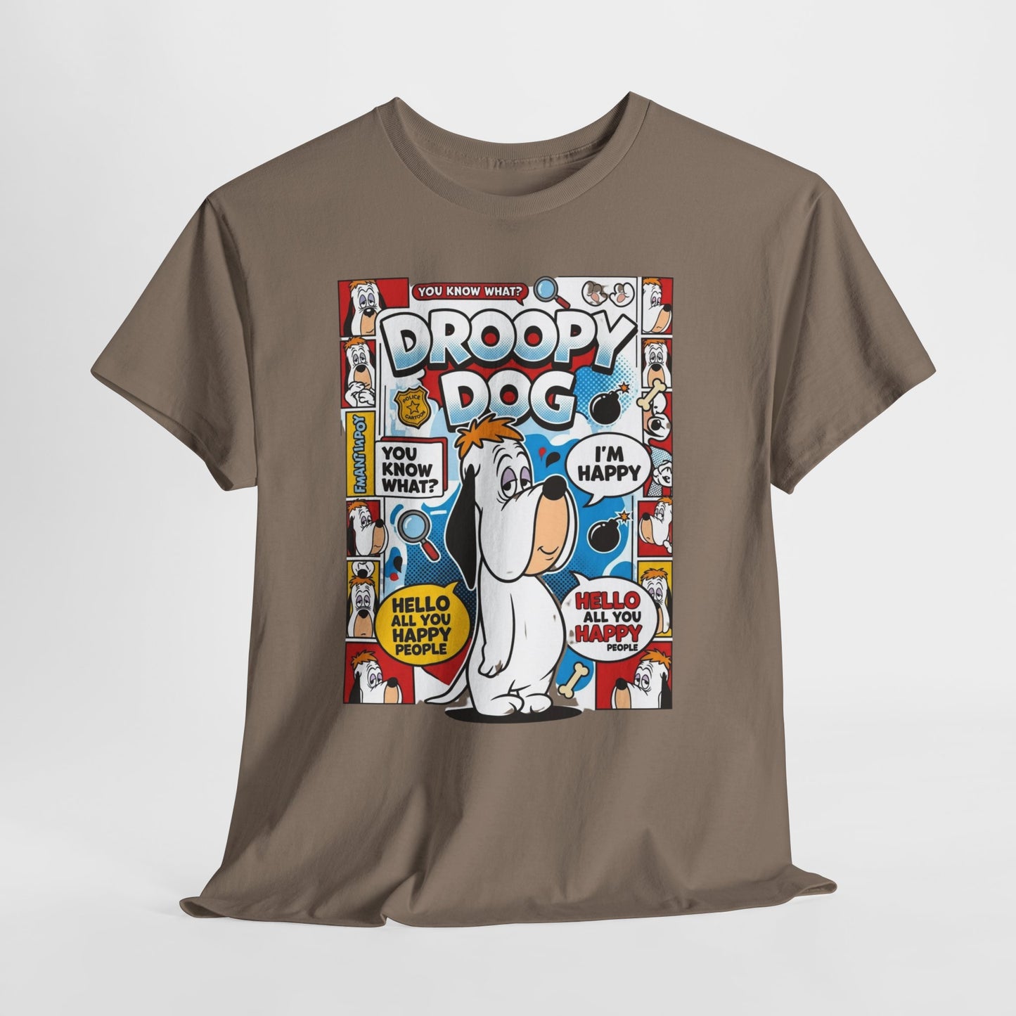 Droopy Dog Comic Tee — Retro Cartoon Graphic T-Shirt