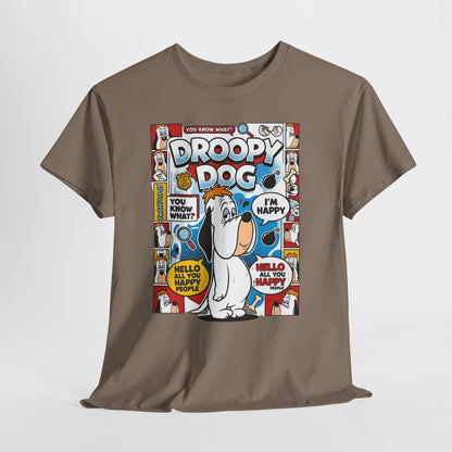 Droopy Dog Comic Tee — Retro Cartoon Graphic T-Shirt