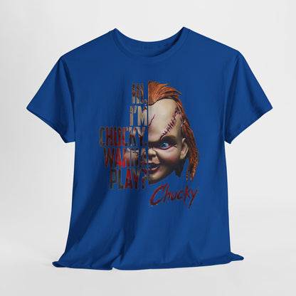 Chucky "Hi, I’m Chucky. Wanna Play?" Graphic Tee