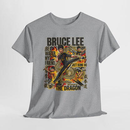 Bruce Lee Dragon Graphic Tee — Martial Arts Vintage Poster T-Shirt