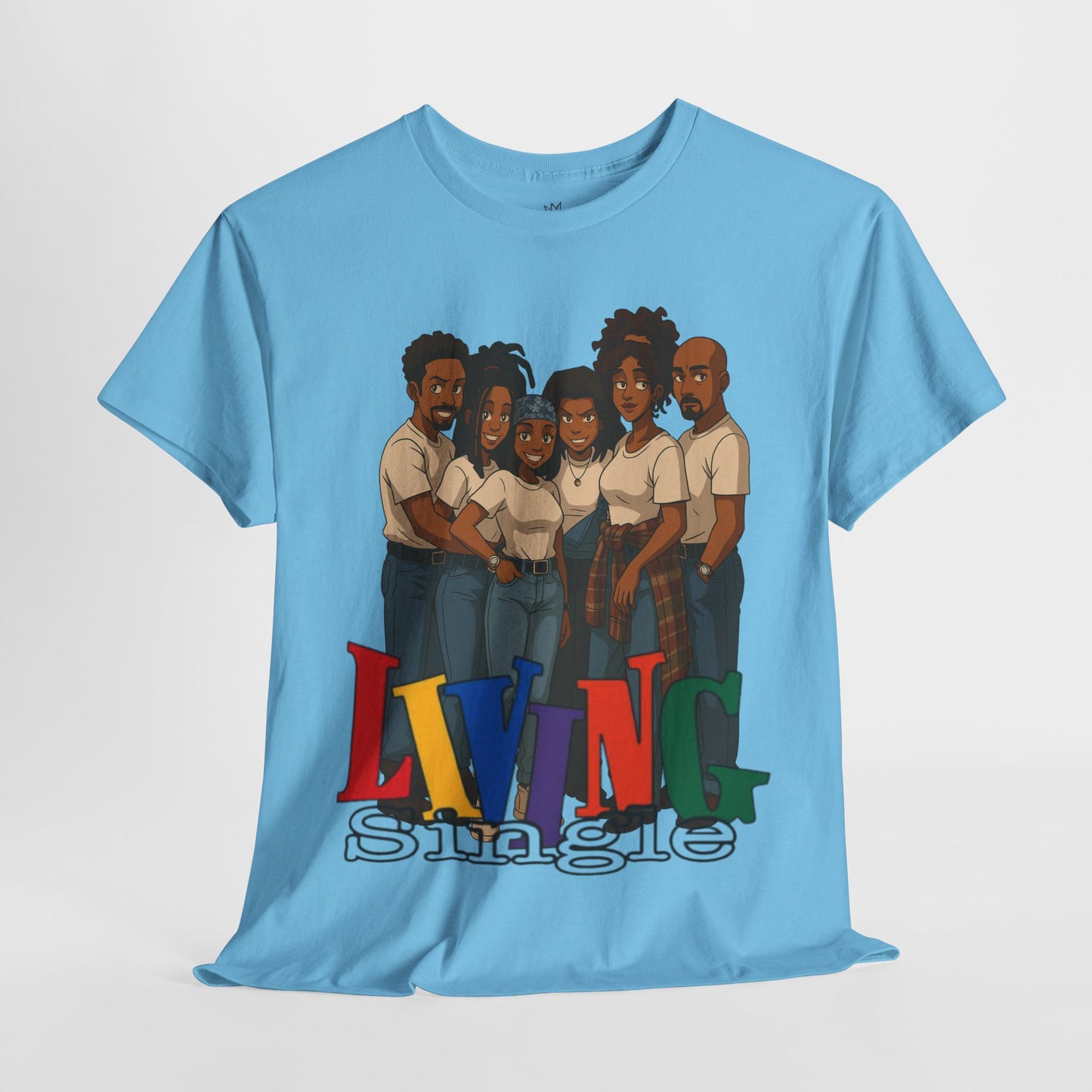 Living Single Unisex Heavy Cotton Tee - Nostalgic TV Show T-Shirt for Fans